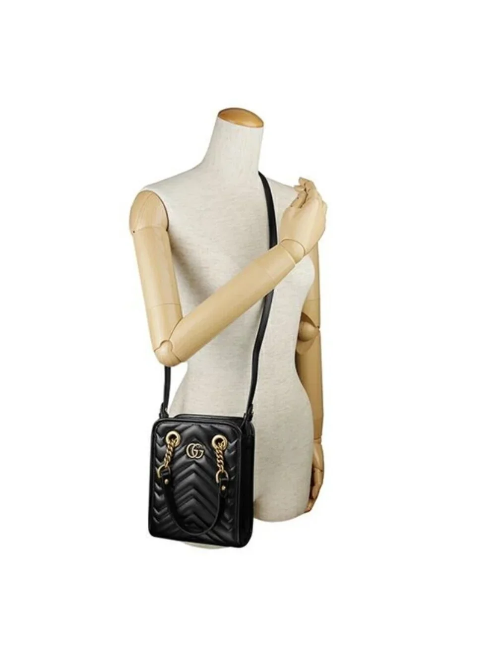 Gucci Shoulder Bag GG Marmont Black - Picture 6 of 9